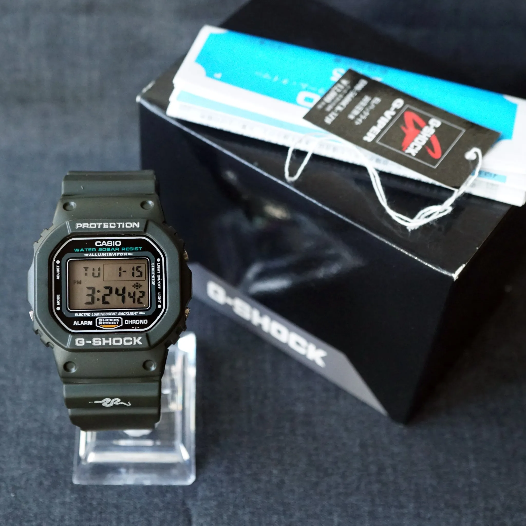 2000 VINTAGE CASIO G-SHOCK DW-5600CK-3ZJF G-VIPER MINT