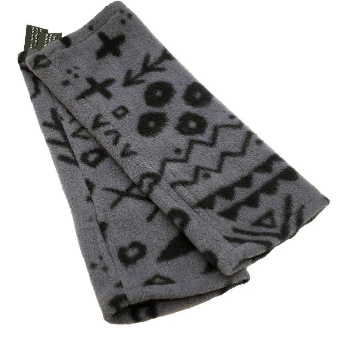 (40% Off) Gloves - Fleece Handwarmers in Patterned Black and Gray by Dana Herbert