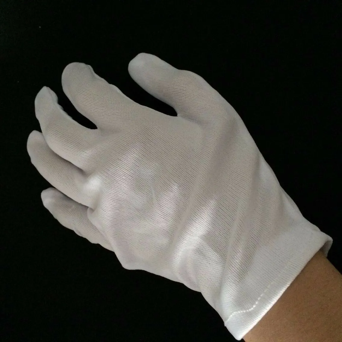 5 Pairs White Work Jewellery Handling Costume Party Cotton Soft Thin Gloves