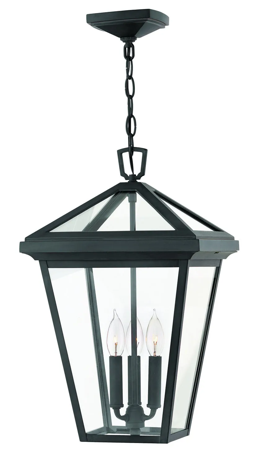 Alford Place LED Hanging Lantern in Museum Black