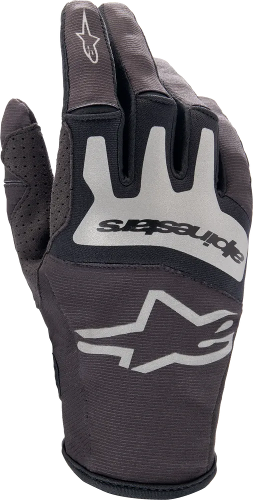 ALPINESTARS TECHSTAR GLOVES BLACK/BRUSHED SILVER