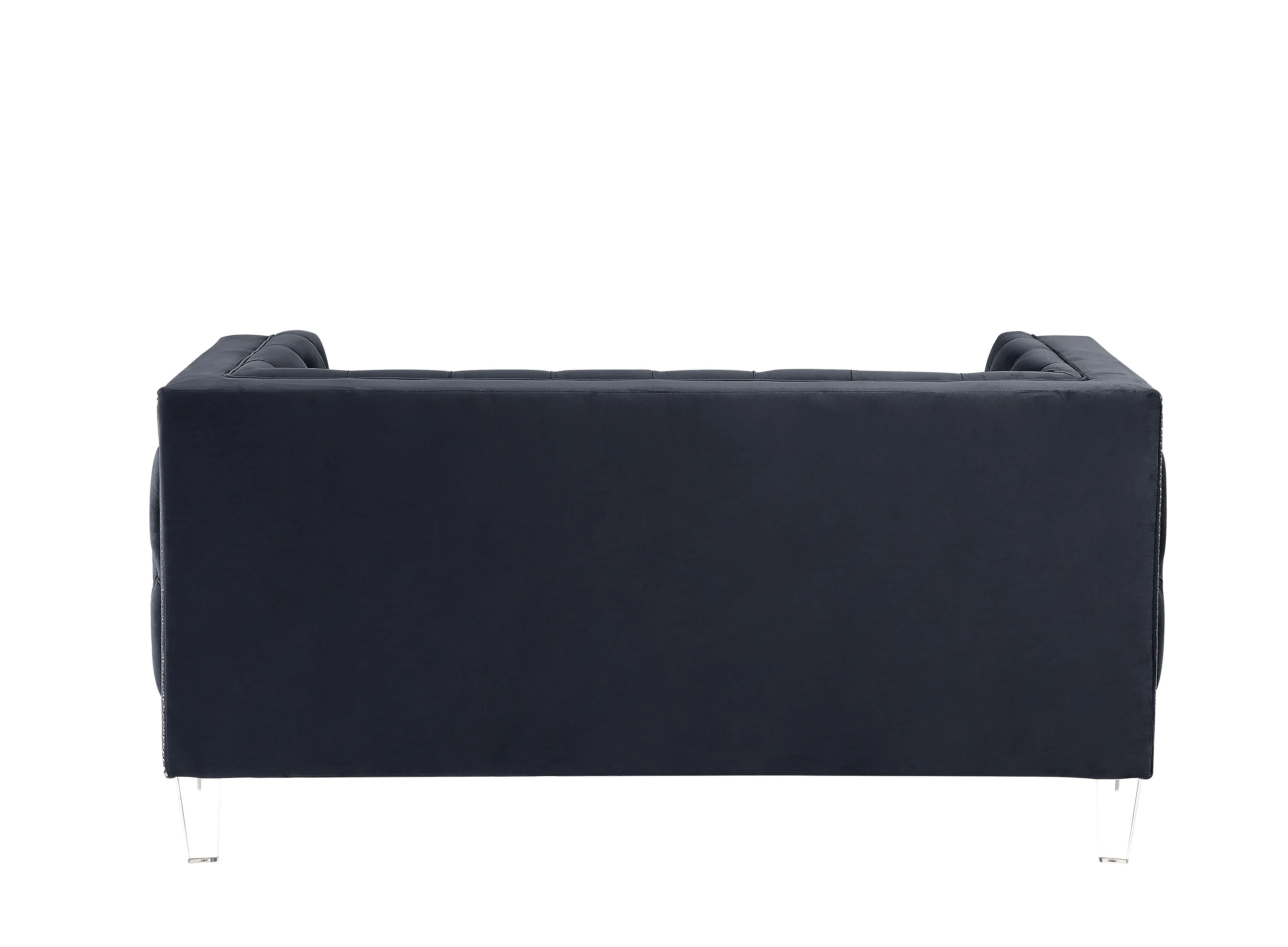 Ansario - Velvet Loveseat - Charcoal