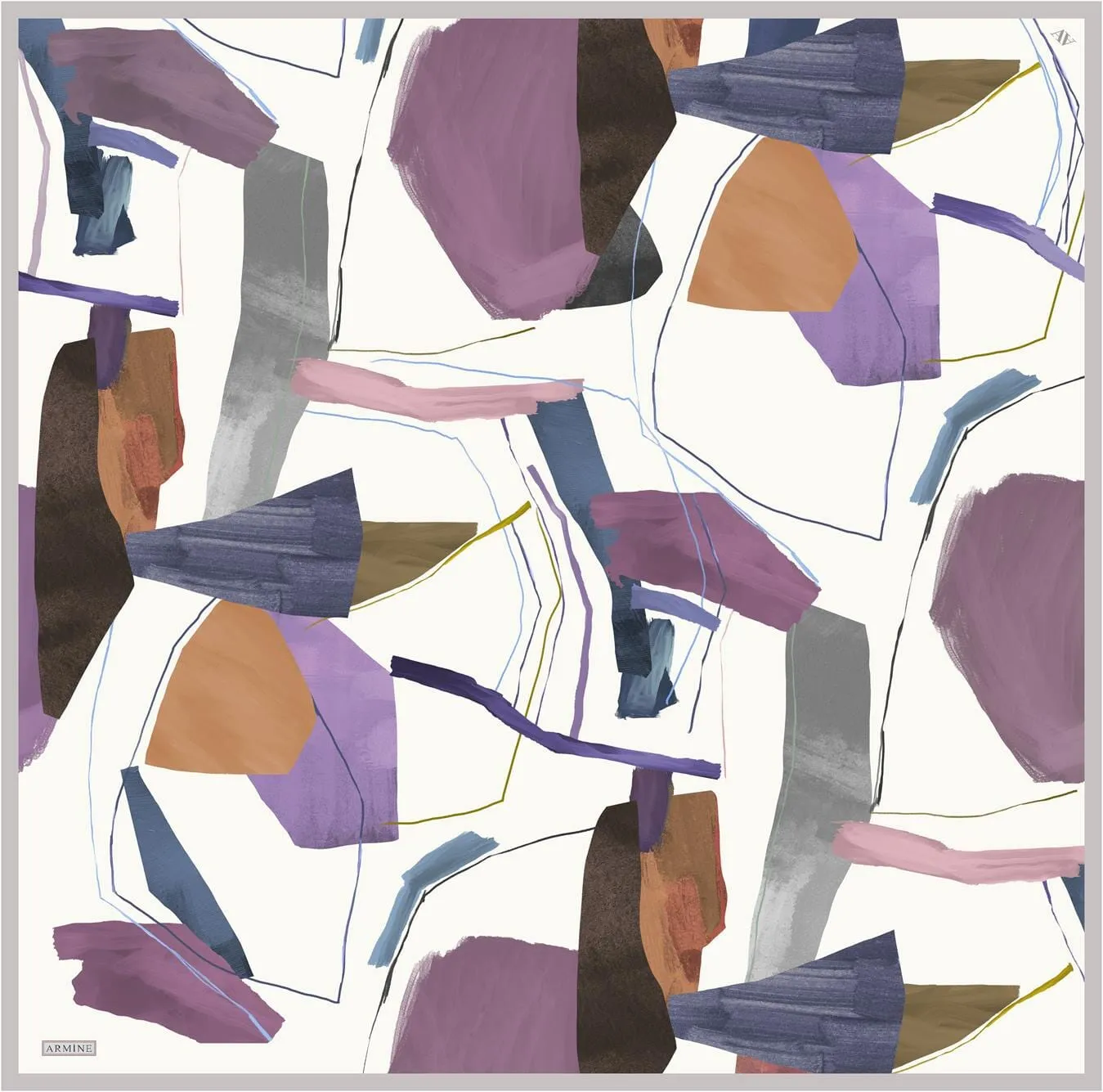 Armine Abstract Harmony Silk Scarf #33