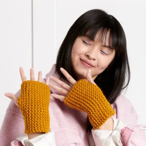 Bernat Beginner Knit Wristy Wonders