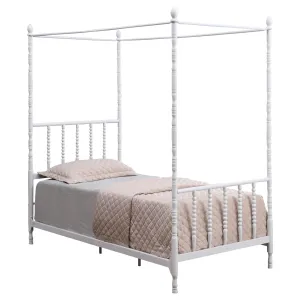 Betony Twin Canopy Bed White