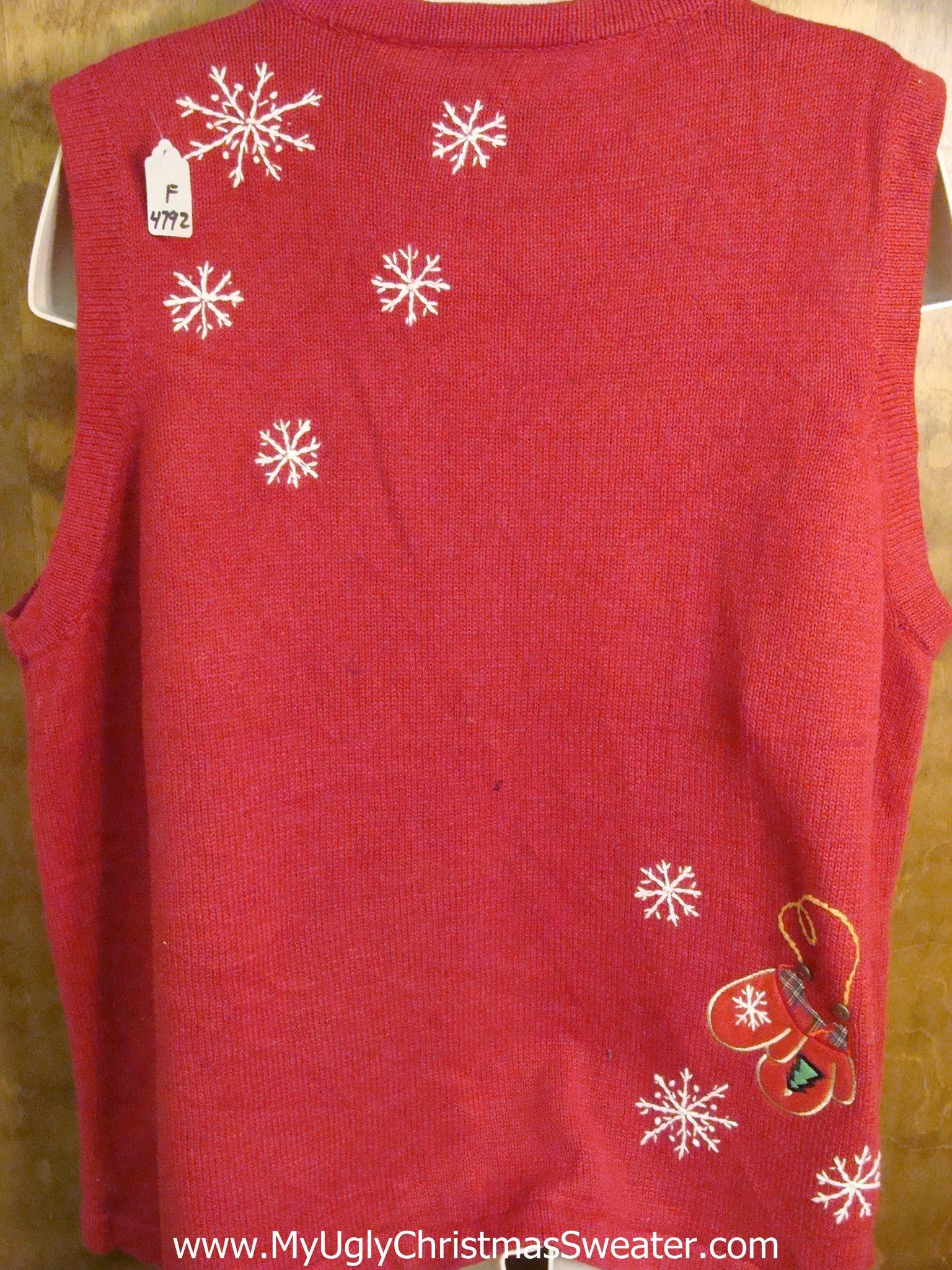 BIg XXXL 3xl Size Red Ugly Christmas Sweater Vest