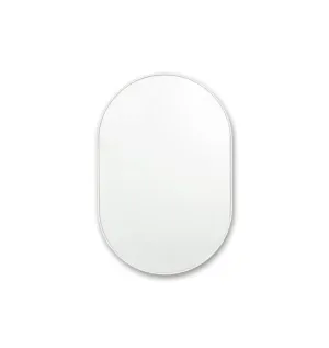 Bjorn Medium Oval Mirror - White