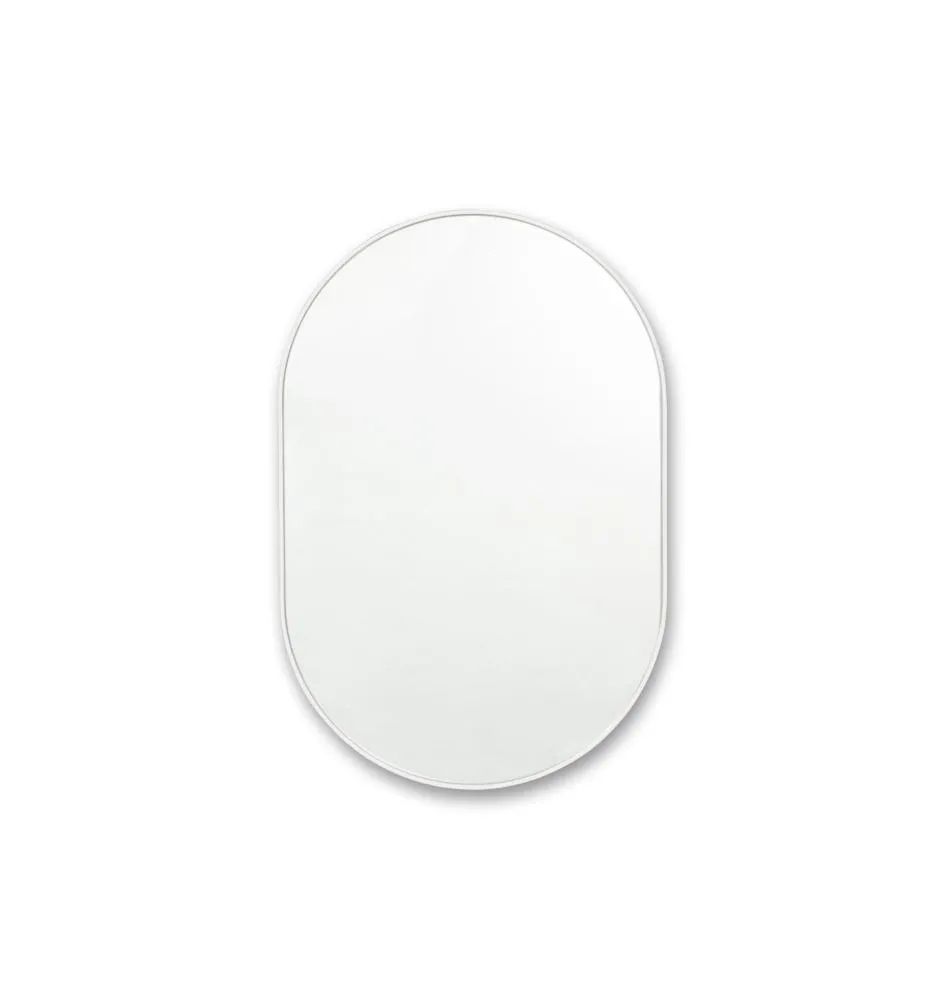 Bjorn Medium Oval Mirror - White