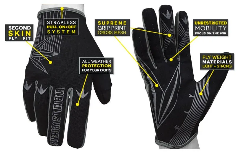 Bunkerkings Fly Gloves - Black