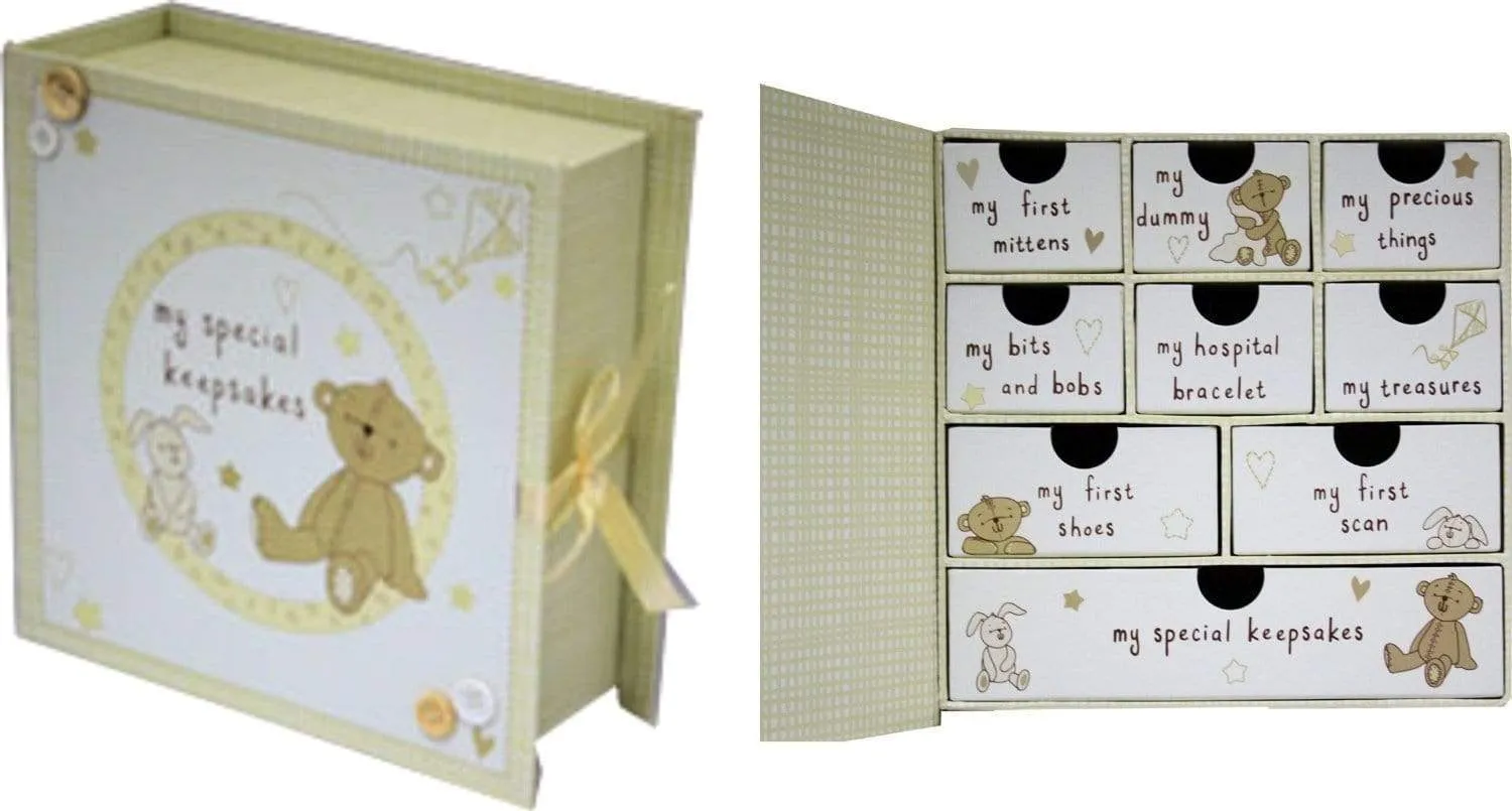 Button Corner Babies Special Compartmental Keepsakes Box