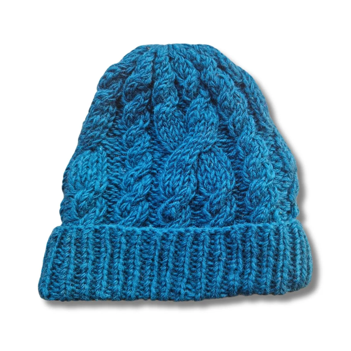 cable knit wool beanie hat