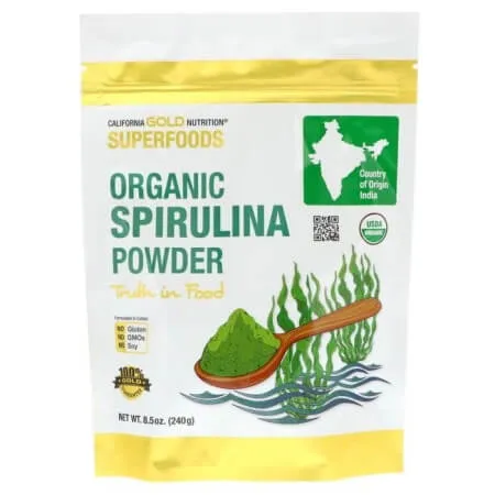 California Gold Nutrition Superfoods Organic Spirulina Powder, 240 g