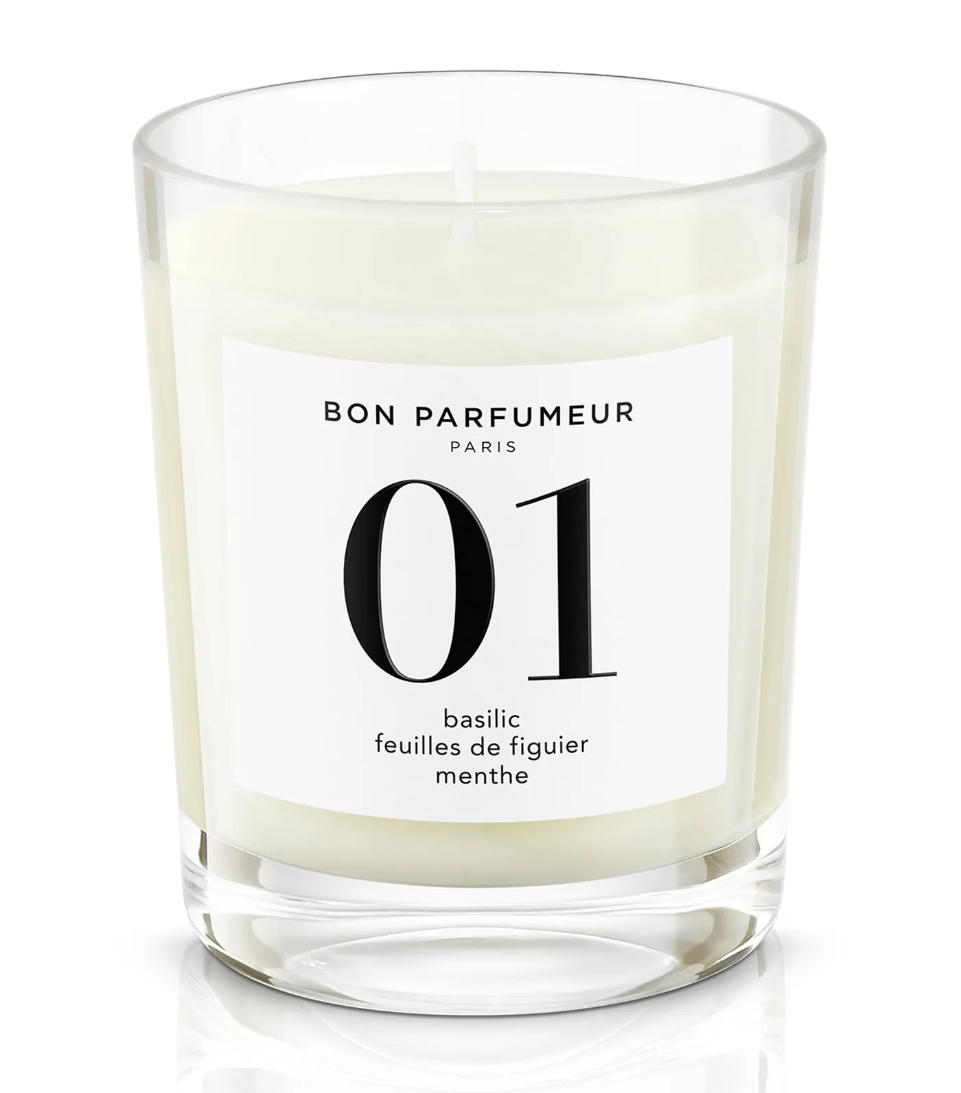 Candle no. 01 : basil, fig leaves, mint