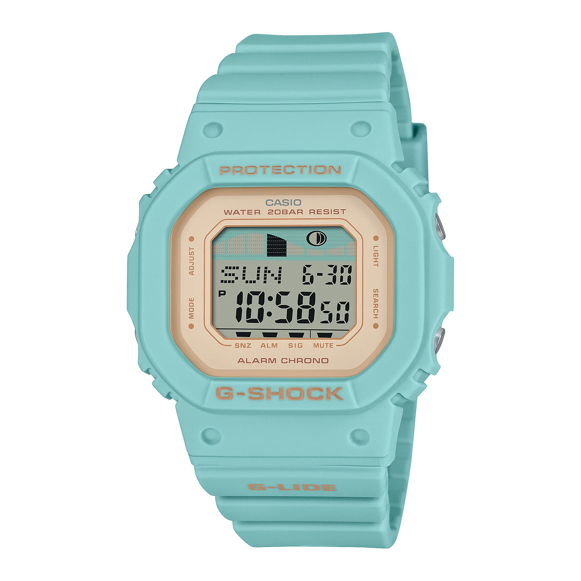 Casio G-Shock for Ladies' G-LIDE Eco-Friendly Bio-Based Mint Green Resin Band Watch GLXS5600-3D GLX-S5600-3D GLX-S5600-3