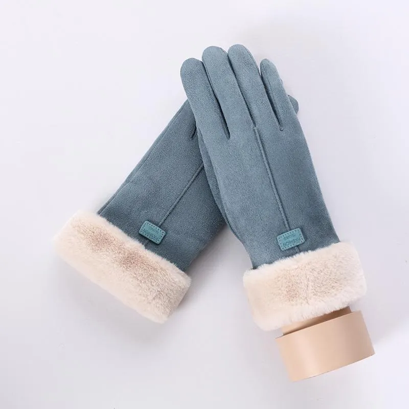 Cozy And Stylish Plush Touch Sensitive Winter Gloves