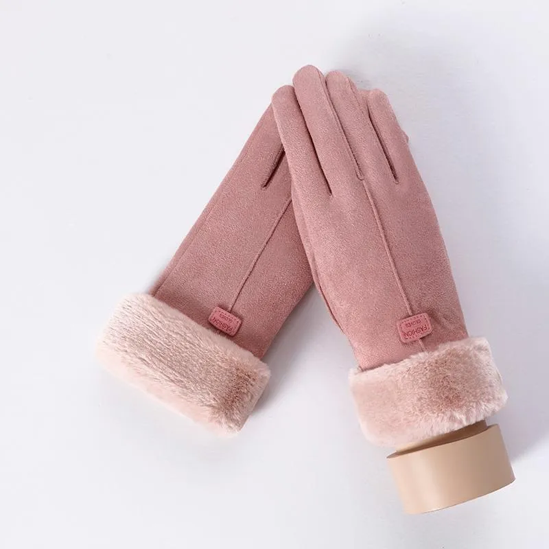 Cozy And Stylish Plush Touch Sensitive Winter Gloves