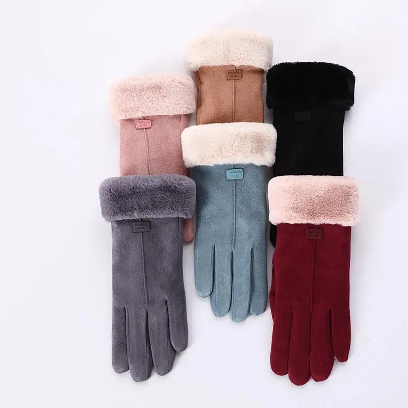 Cozy And Stylish Plush Touch Sensitive Winter Gloves