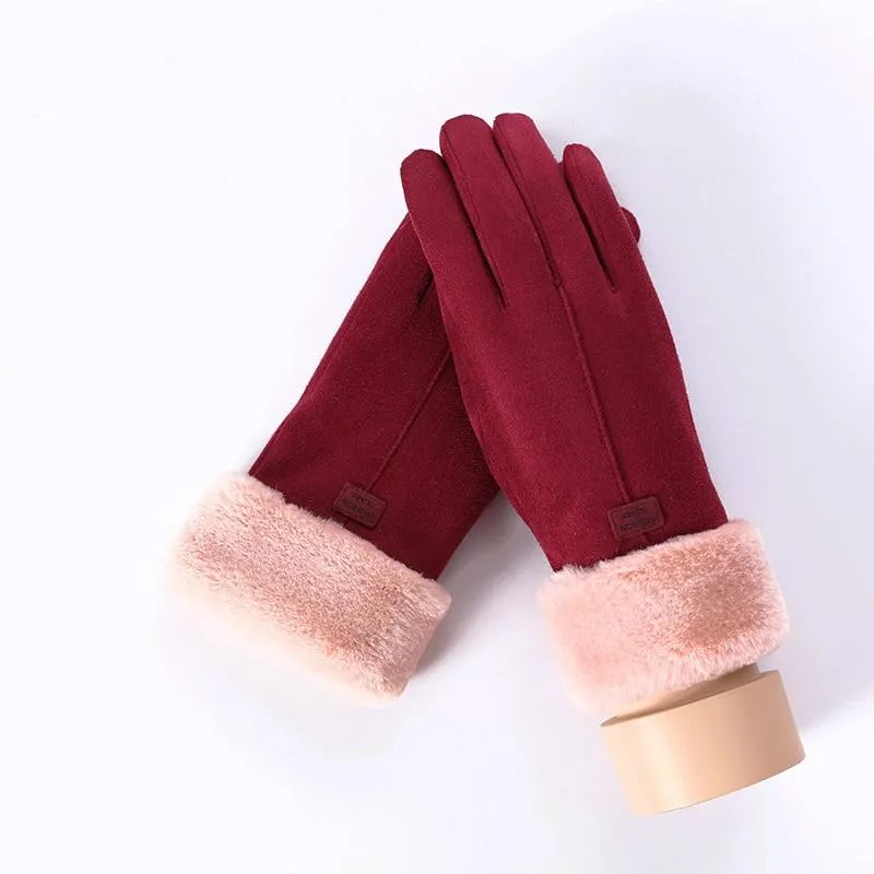 Cozy And Stylish Plush Touch Sensitive Winter Gloves