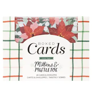 Crate Paper A2 Cards with Envelopes 40/Box - Mittens & Mistletoe*