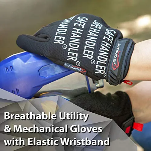 Dex Fit Utility Gloves, Flexible Protection, Hook and Loop Wrist Strap 3 Pairs