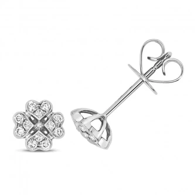 Diamond Jewellery 18ct White Gold Diamond Stud Earrings EDQ315W