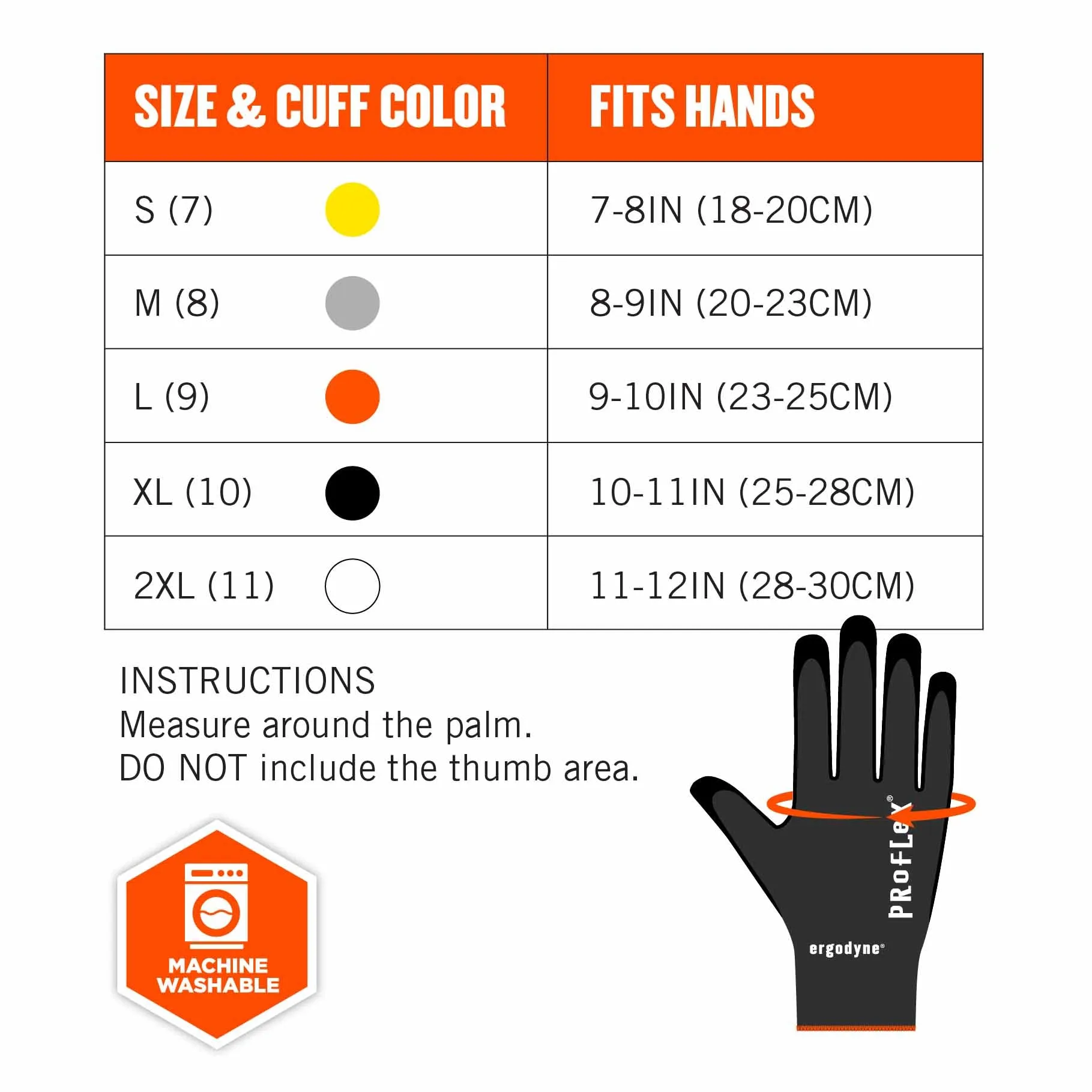 Ergodyne 17852 7001-CASE S Black Nitrile-Coated Gloves - DSX 144-Pair