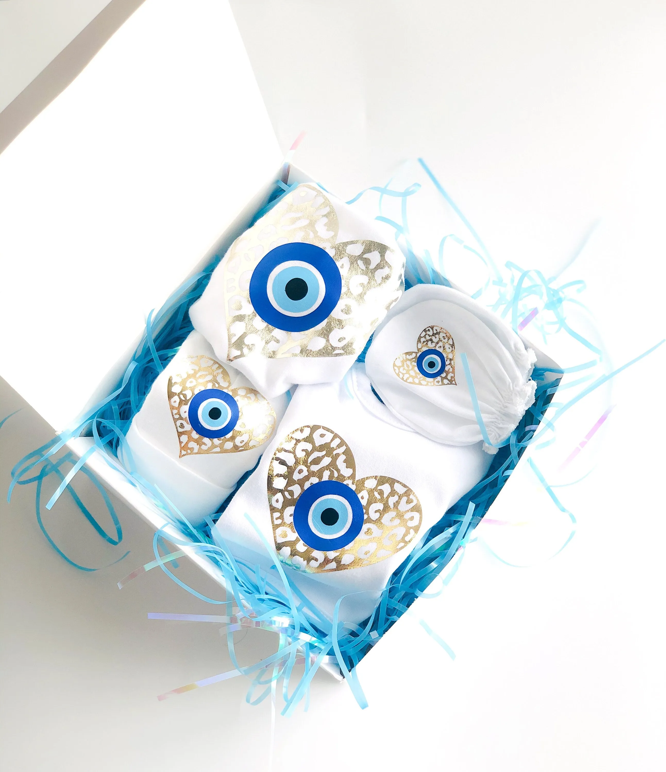 Evil Eye Design Custom Baby Gift Set With Your Baby Name Baby Onesie Evil Eye Custom Baby Bib