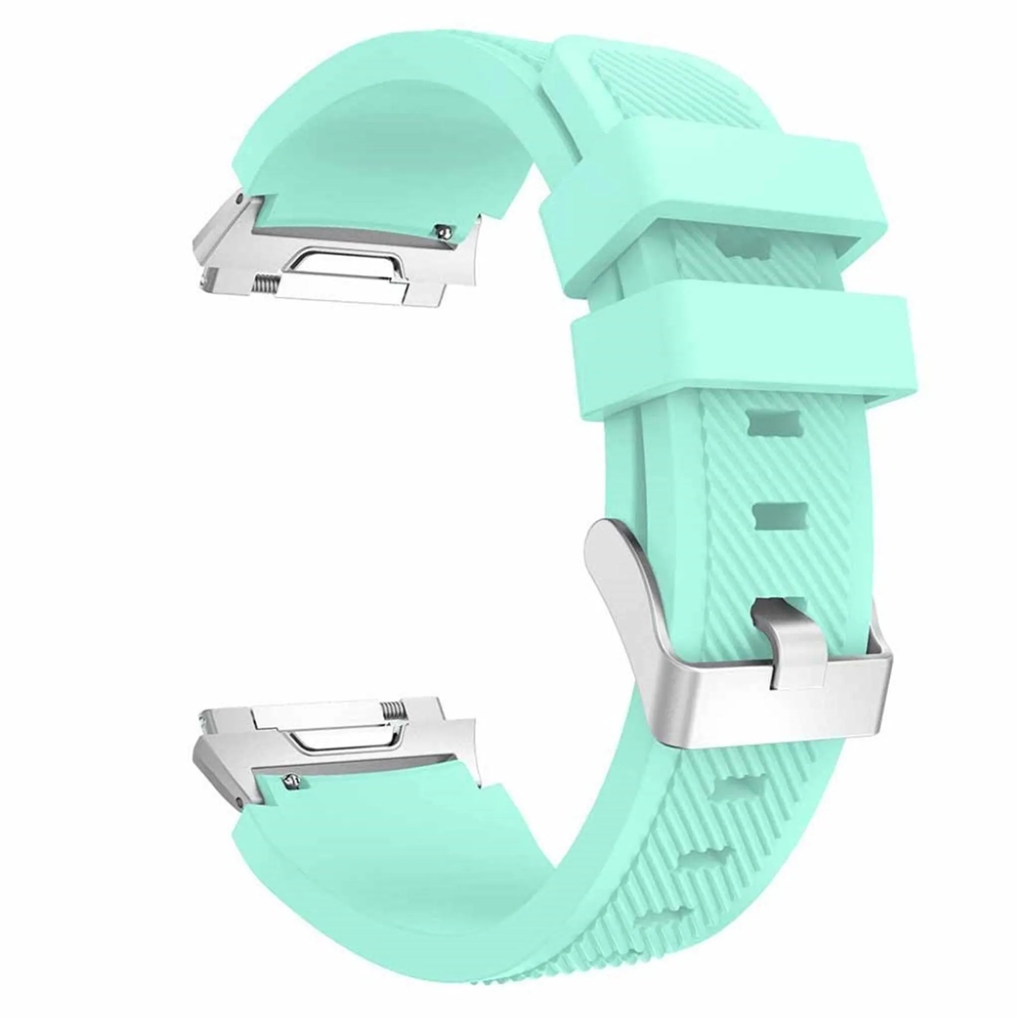 Fitbit Ionic twill texture silicone watchband with connector- Cyan