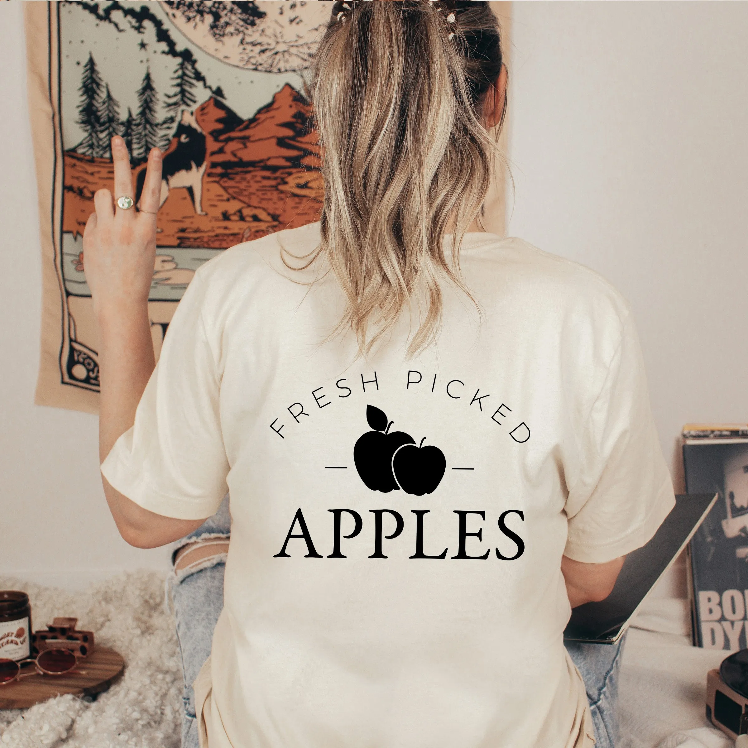 Fresh Picked Apples | Front & Back Short Sleeve Graphic Tee