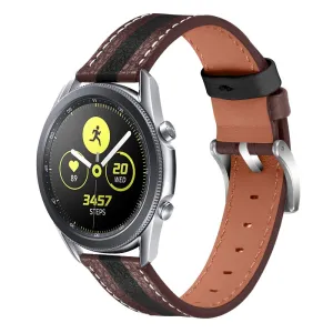 Garmin Venu color splice cowhide leather watch strap - Brown / Black