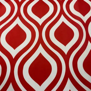 Groovy Print (Lamour) Wholesale Fabric in Red