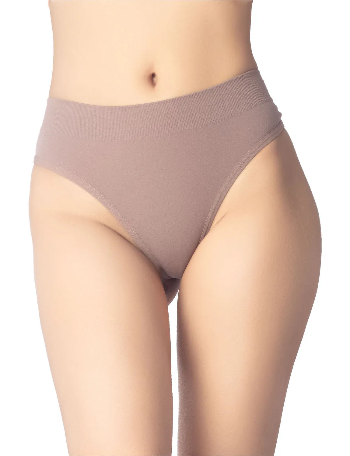 iB-iP Women's Soft Comfort Stretch Thongs Nude Fashion Undies Ladies Tanga Panties