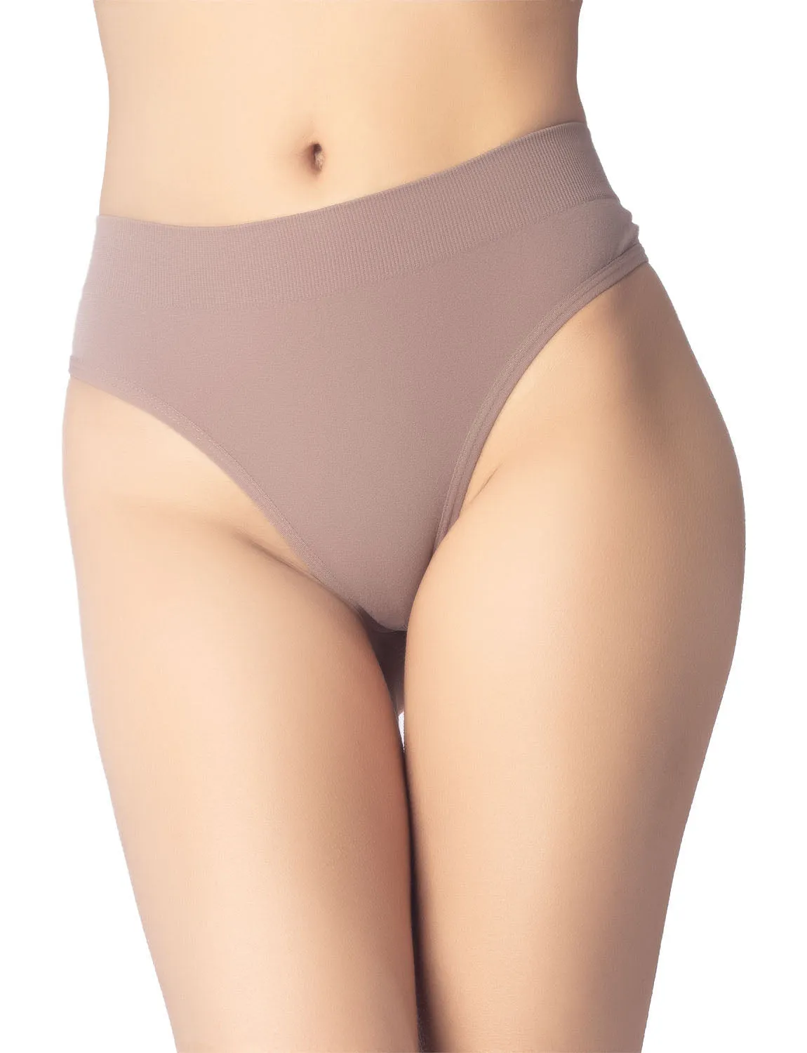 iB-iP Women's Soft Comfort Stretch Thongs Nude Fashion Undies Ladies Tanga Panties