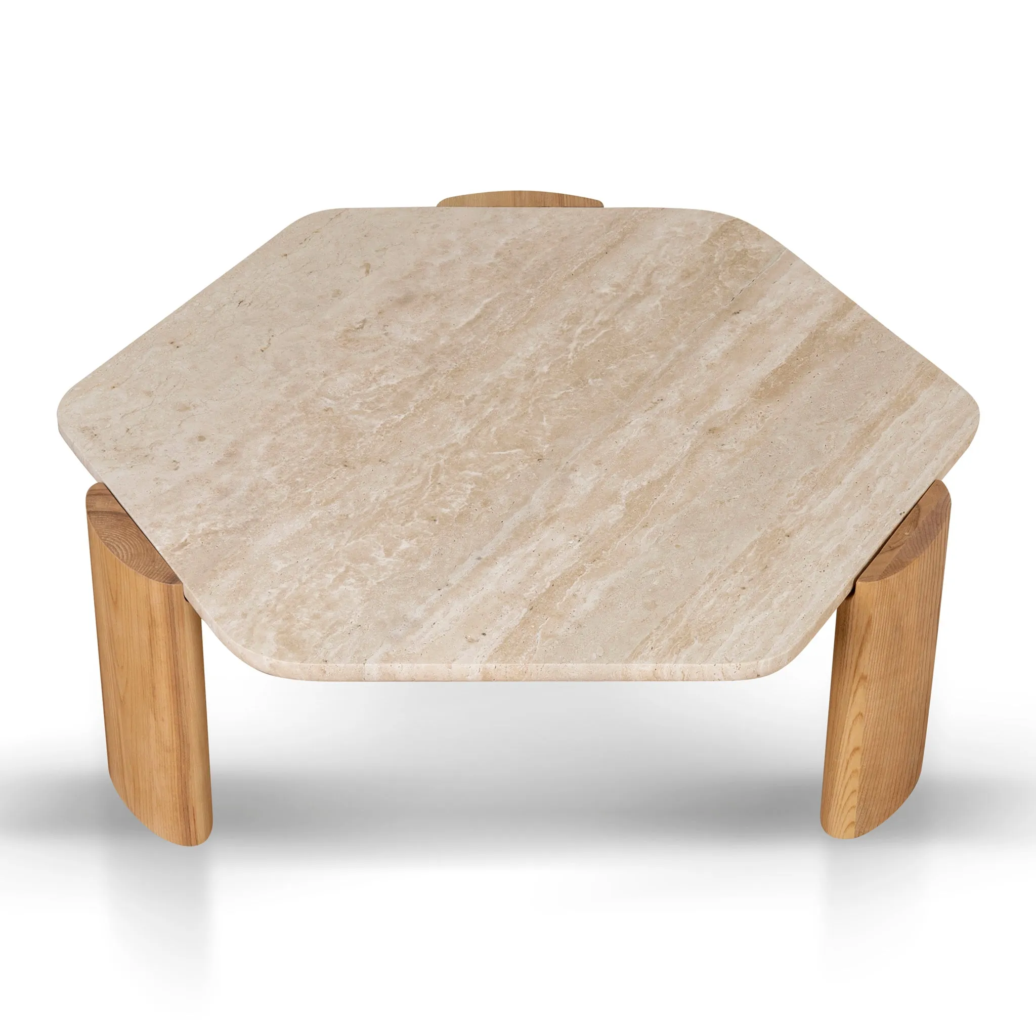 Larisa 100cm Travertine Coffee Table - Natural