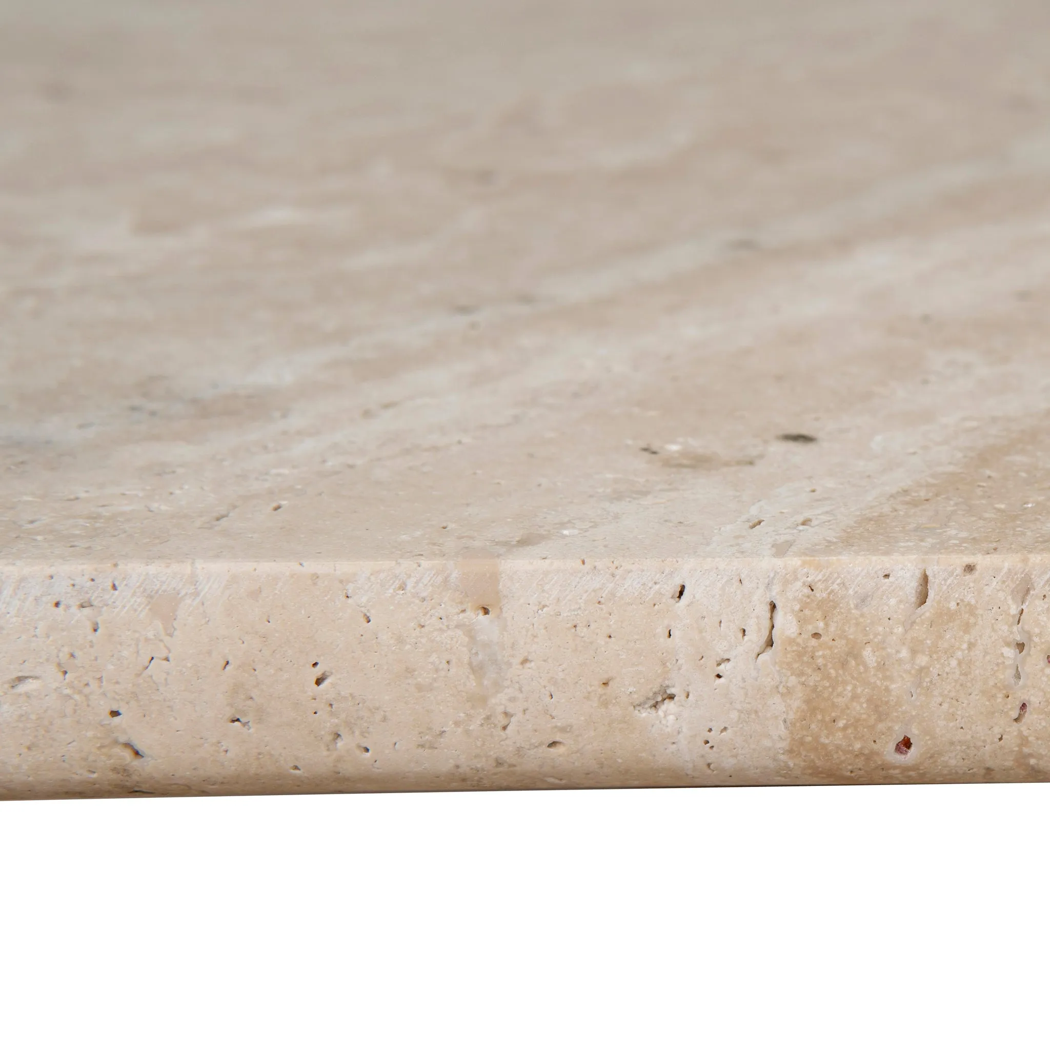 Larisa 100cm Travertine Coffee Table - Natural