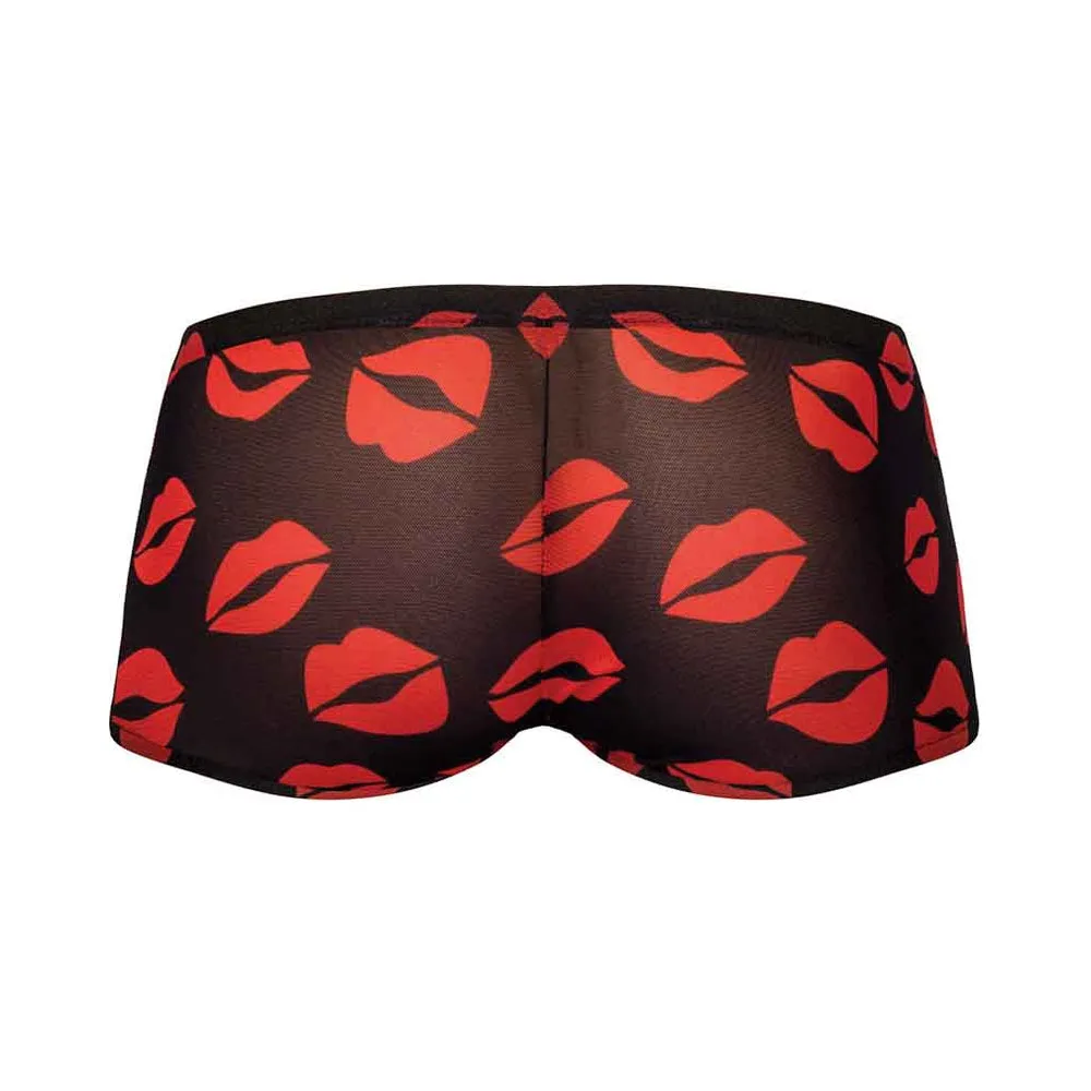 Male Power Kiss Me Mini Short Sheer Lips Large