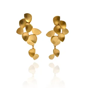 Medium Blossoming Petal Drops - Gold