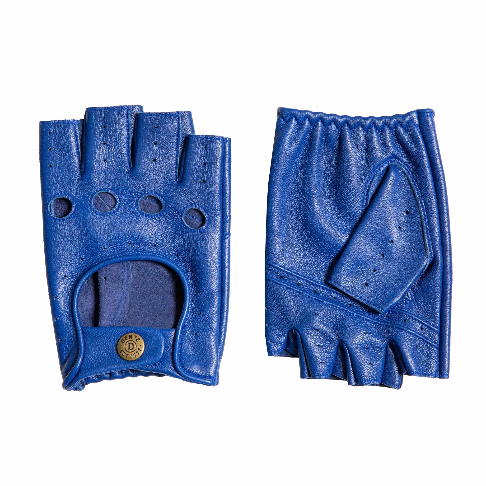 Men's Fingerless Leather Driving Gloves