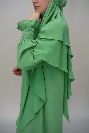 Mint Green Two layer khimar niqab feature