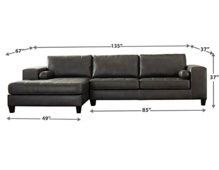 Nokomis Charcoal LAF Sectional