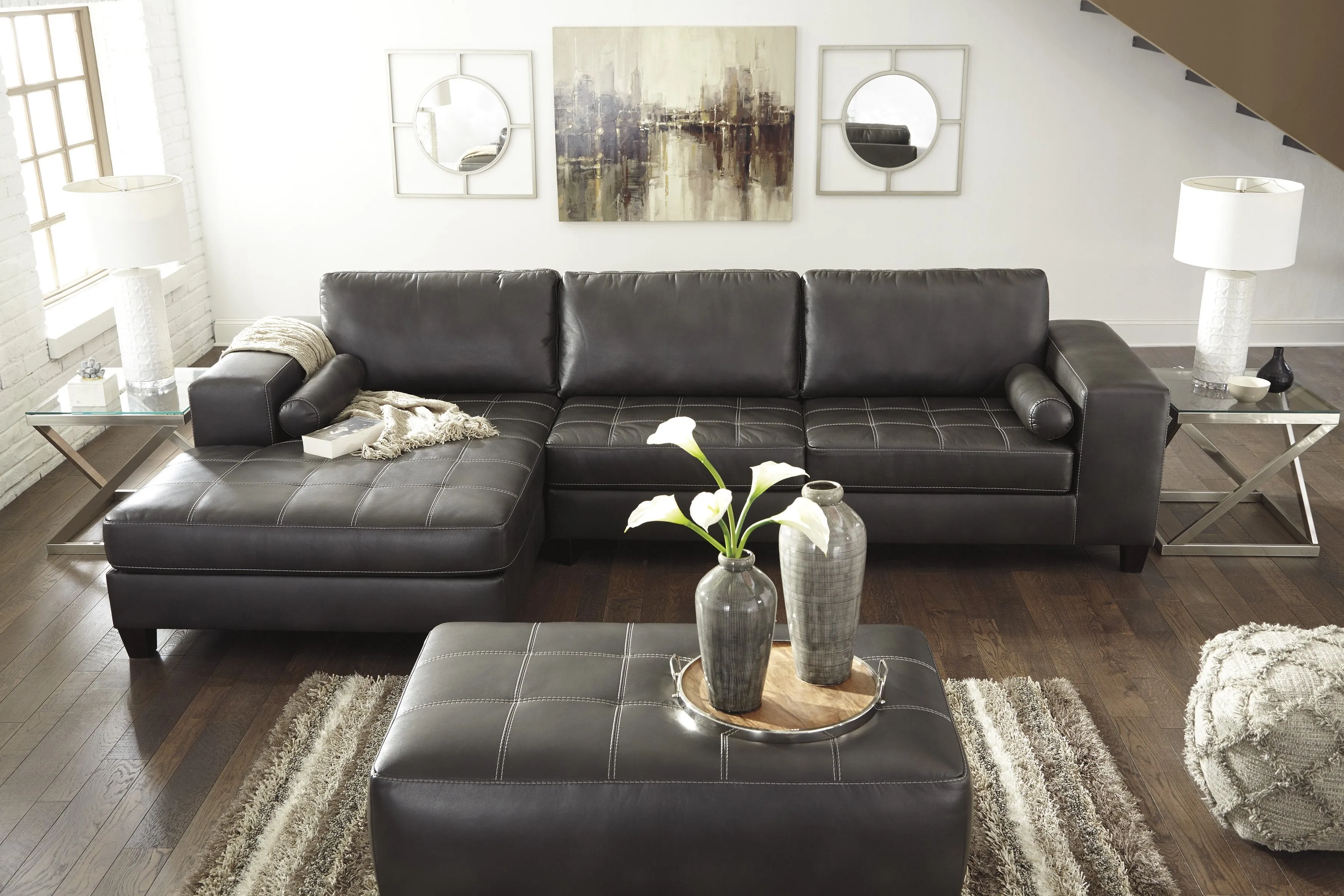 Nokomis Charcoal LAF Sectional