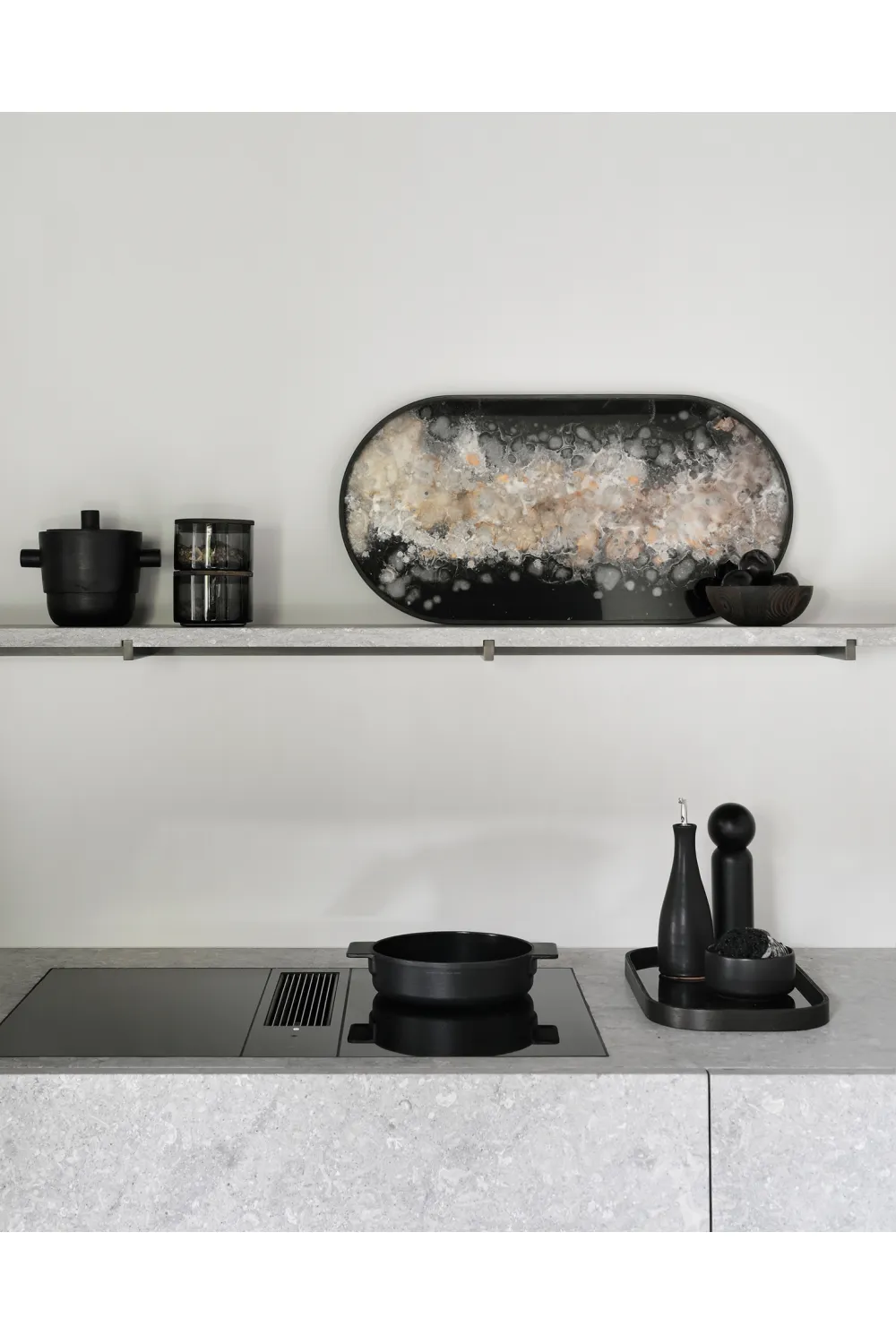 Oblong Glass Tray | Ethnicraft Black Organic