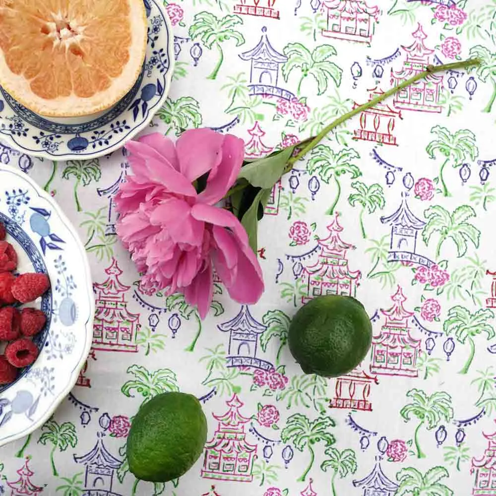 Palms & Pagodas Tablecloth