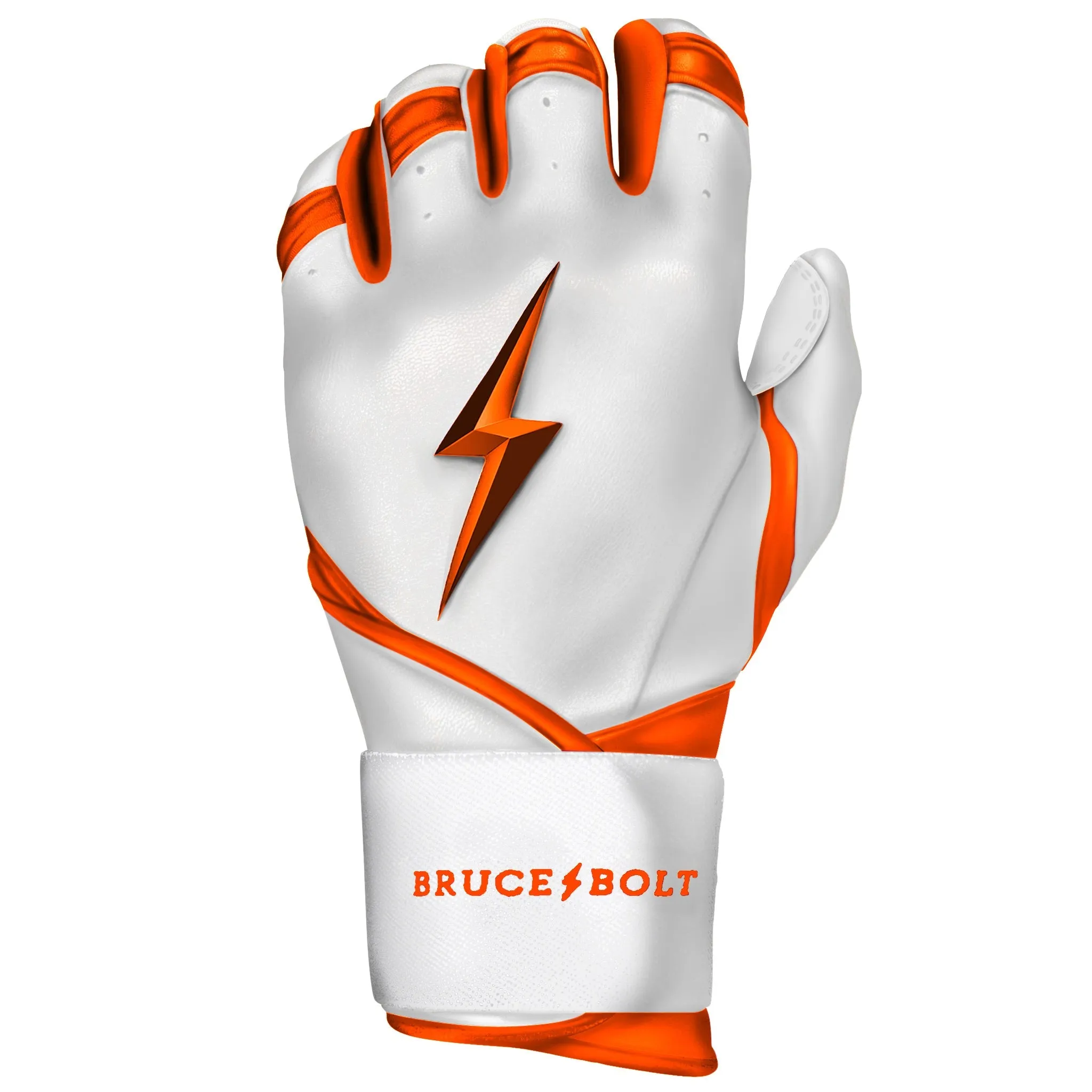 PREMIUM PRO CHROME Series Long Cuff Batting Gloves | ORANGE