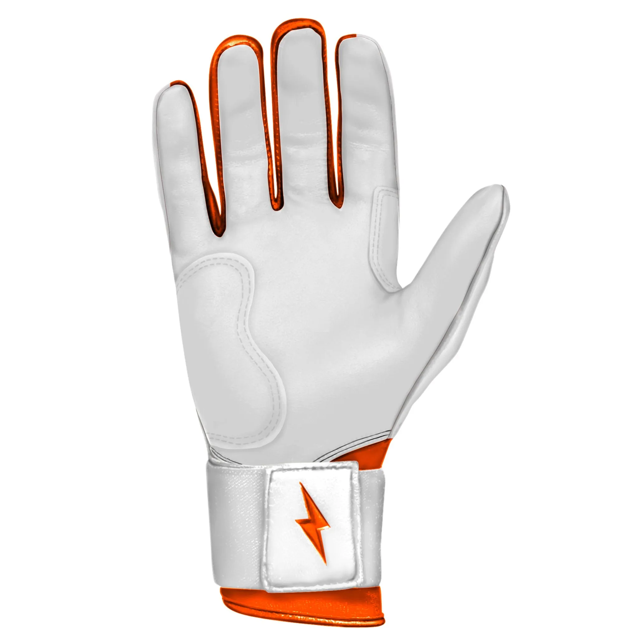 PREMIUM PRO CHROME Series Long Cuff Batting Gloves | ORANGE