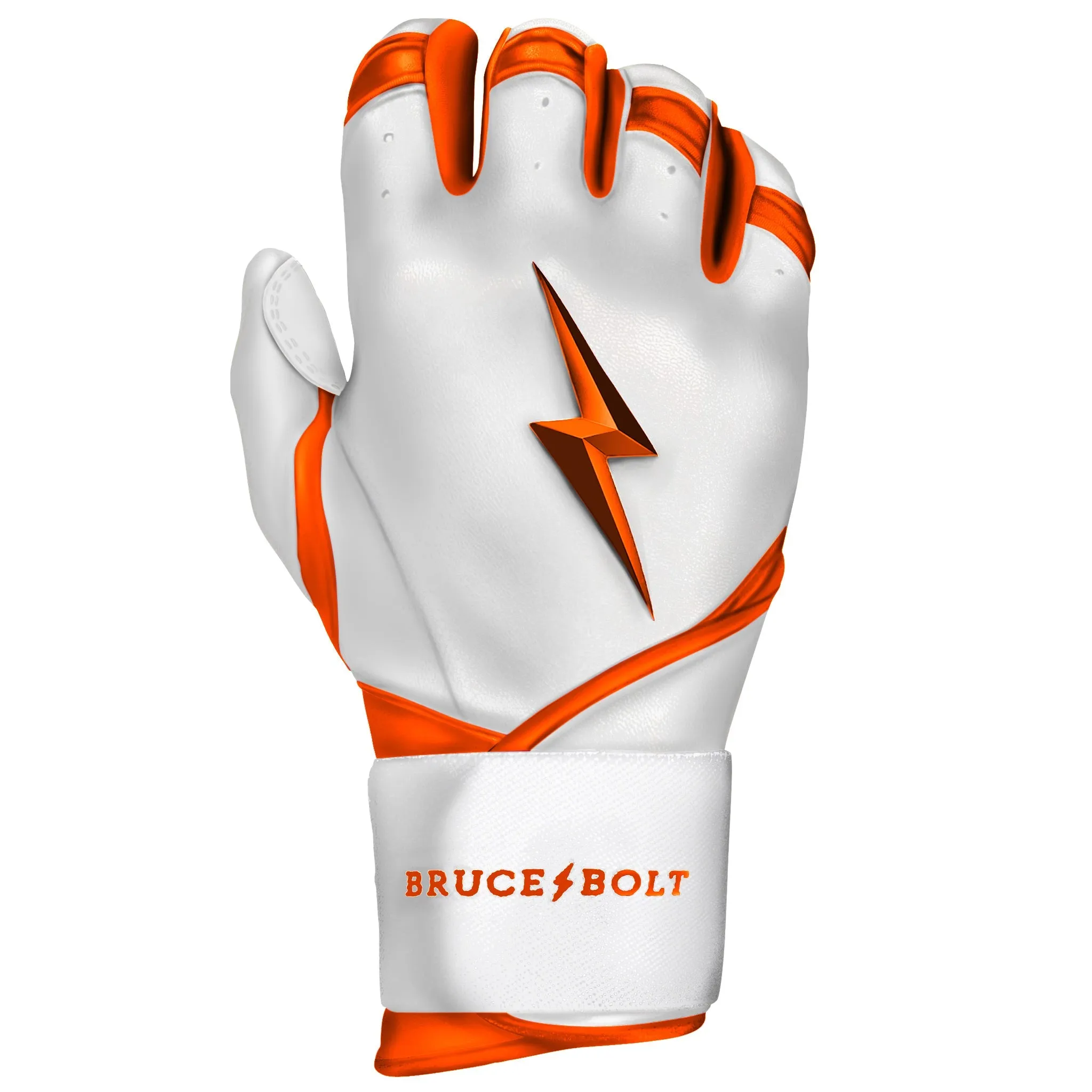 PREMIUM PRO CHROME Series Long Cuff Batting Gloves | ORANGE