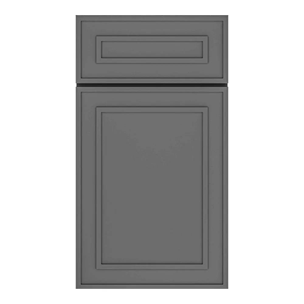 RTA - Elegant Shaker Grey - Base Cabinet with 2 Door 2 Drawer 1 Shelf - 33"W x 34.5"H x 24"D