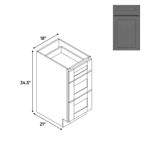 RTA - Elegant Shaker Grey - Vanity Drawer Pack with Drawer - 18"W x 34.5"H x 21"D