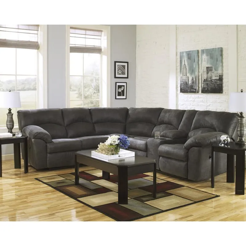 Signature Design by Ashley Tambo 2780149 RAF Reclining Loveseat with Console