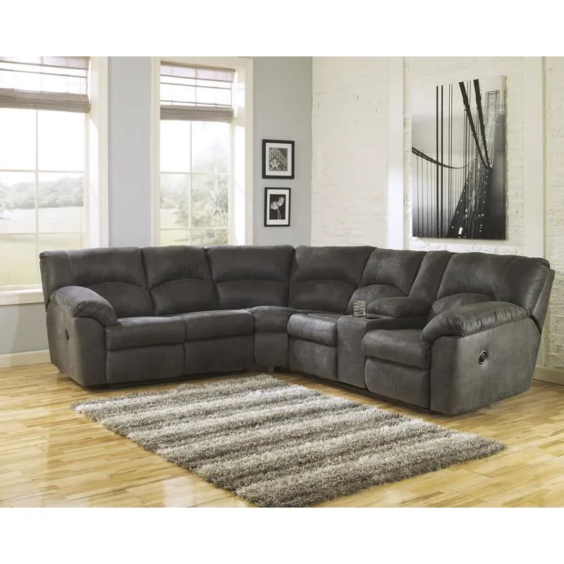 Signature Design by Ashley Tambo 2780149 RAF Reclining Loveseat with Console